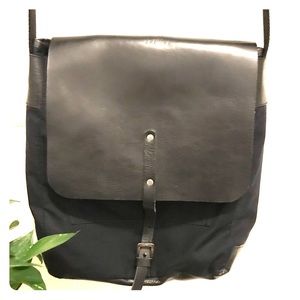 Bensimon canvas leather messenger bag